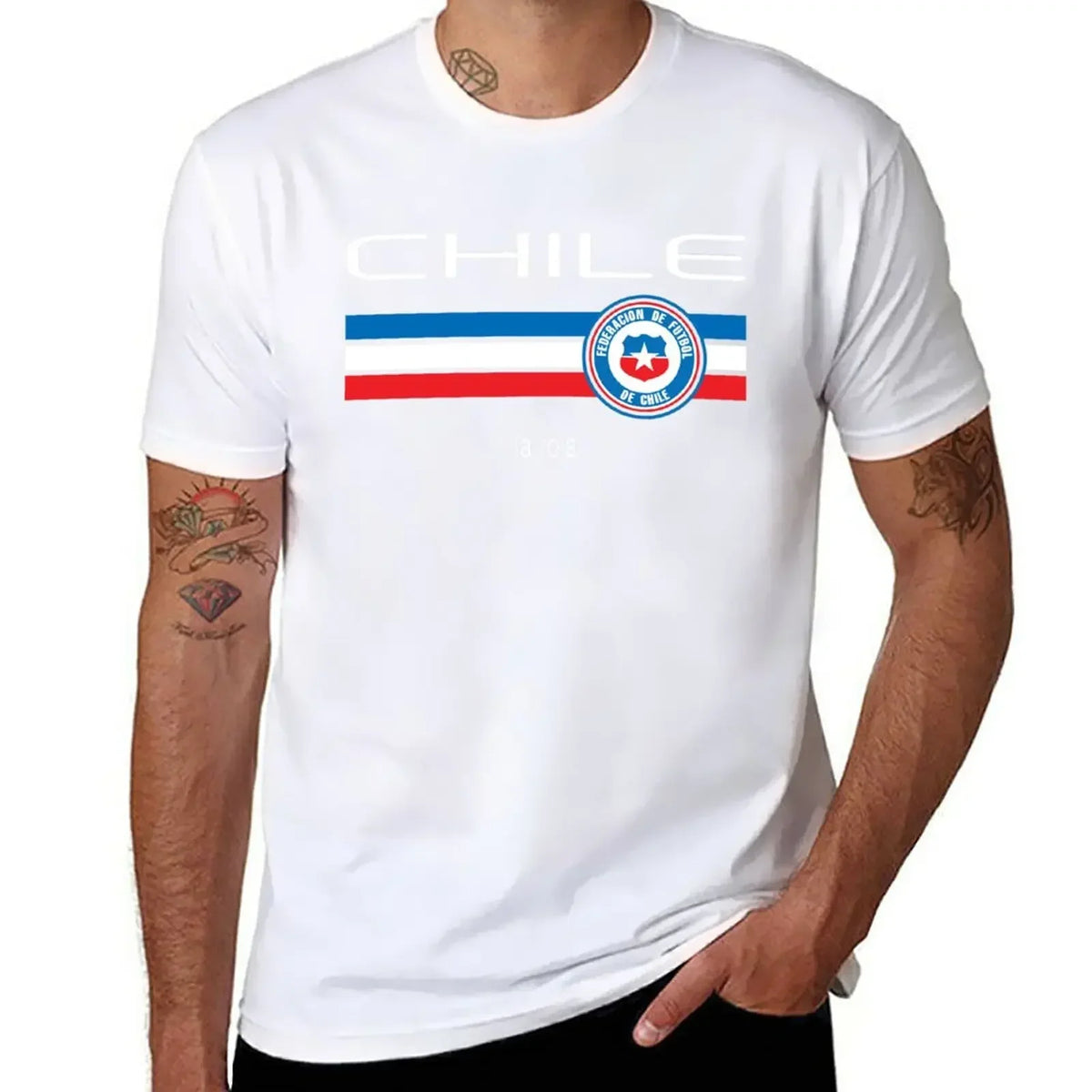 T-shirt Chili football homme – Imprimé vintage en coton