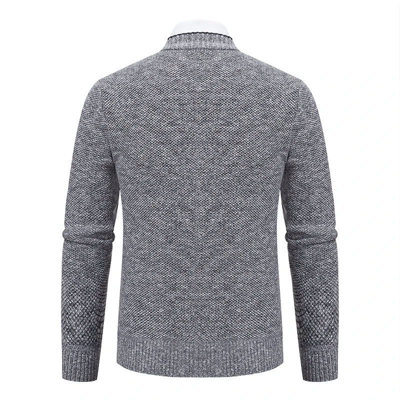Cardigan Tricot Homme Col V – Pull Casual Chaud Automne Hiver M-4XL