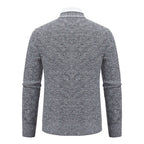 Cardigan Tricot Homme Col V – Pull Casual Chaud Automne Hiver M-4XL