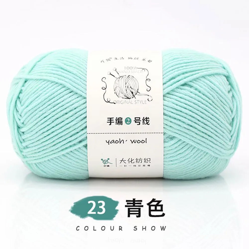 Pelote de laine soie et coton — Tricot, Crochet, Écharpe, Pull (100g)