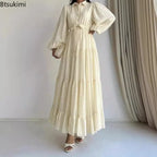 2026 New Women's Fashion Arab Long Robe Lady Party Dresses Spring