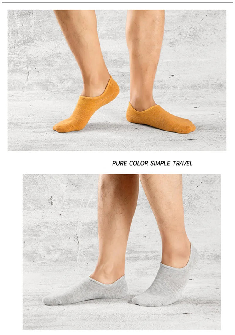 3 Pairs/Lot Plus Size EU47,48 Mens Low Cut Cotton Invisible Socks Silicone Non-slip Summer Autumn Comfort Black White Boat Socks