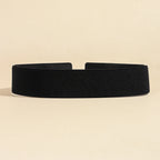 Ceinture Élastique Décorative Femme – Double Boucle PU Robe et Manteau
