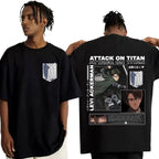 T-shirt Levi Ackerman Attack on Titan – Style vintage