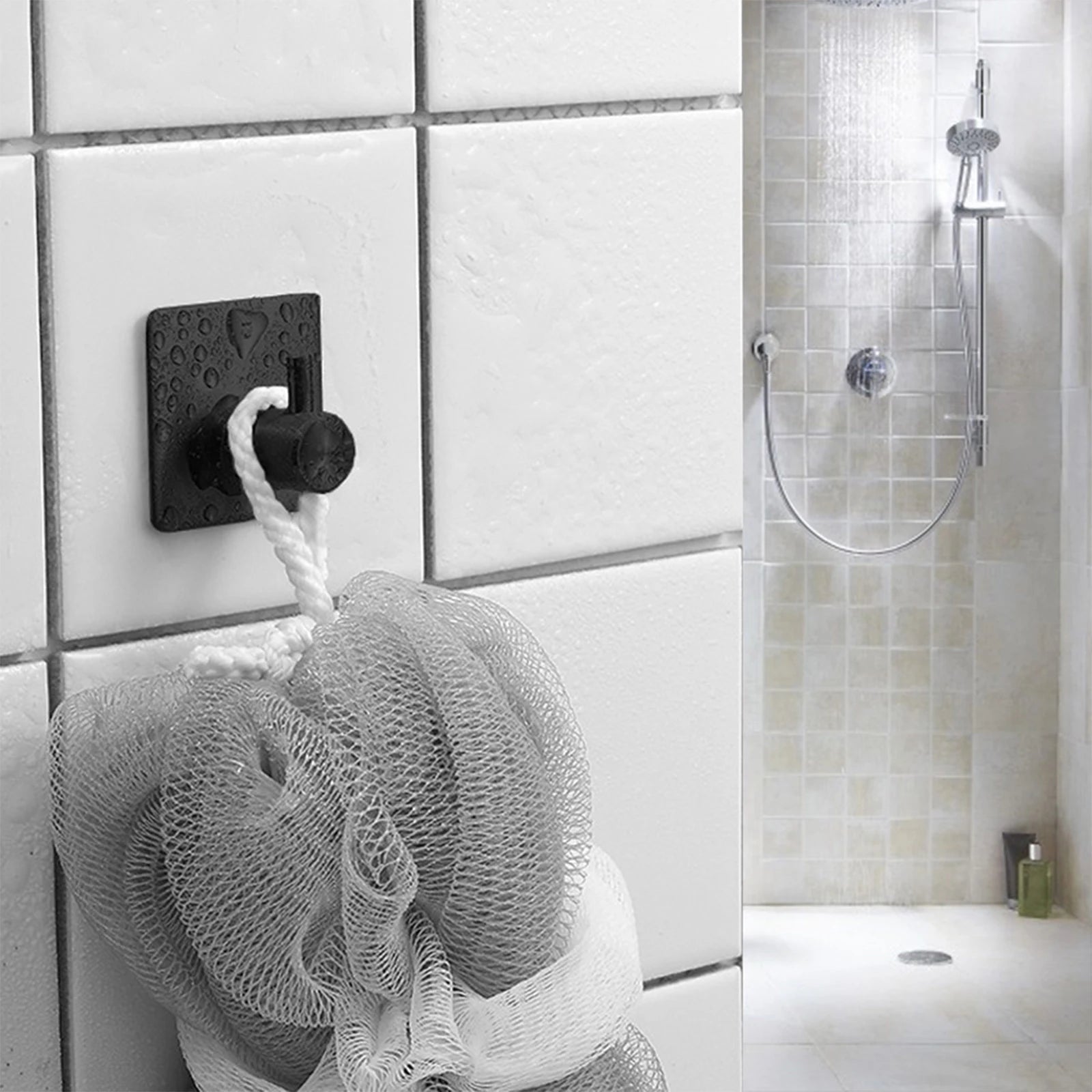 Crochets Muraux Autocollants Inox – Porte-Manteau Serviettes Salle de Bain