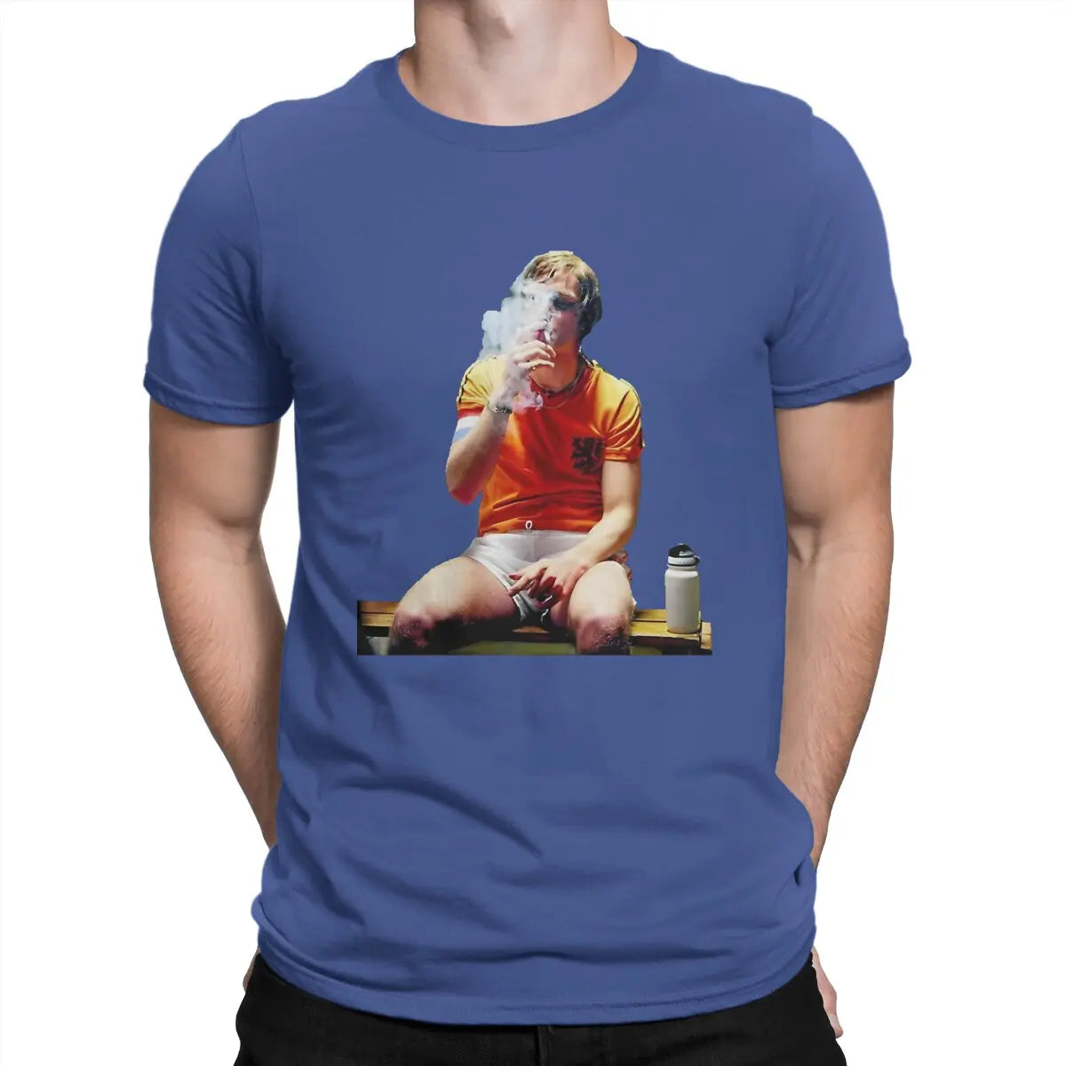 Handsome T Shirts for Men Pure Cotton Awesome T-Shirt O Neck Johan Cruyff Tees Short Sleeve Tops Gift Idea