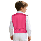 Kids Boys Glittery Sequin Waistcoat Fashion Childs Button-down Vest