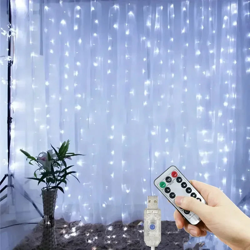 Guirlande LED Rideau 8 Modes – Télécommande