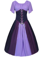 Costumes Halloween pour femmes,robe trapèze rétro médiévale,couleur