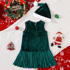 New 1-6Y Baby Kids Velvet Dresses for Girls Sleeveless Stars Printed