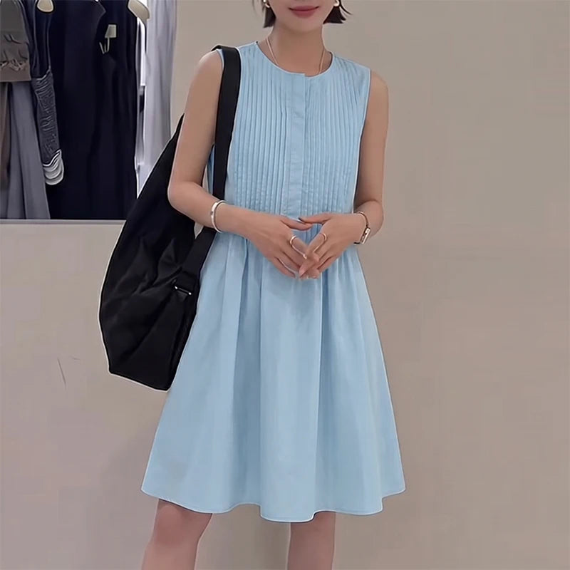 Women Bohemian Dresses Short Robe Solid Color Casual Loose Mini Vestidos 2026 ZANZEA Sleeveless Tank Summer Party Sundress