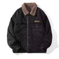 2026 Autumn and Winter Men's New Denim Jacket Fleece Thickened Retro Loose Casual Jacket