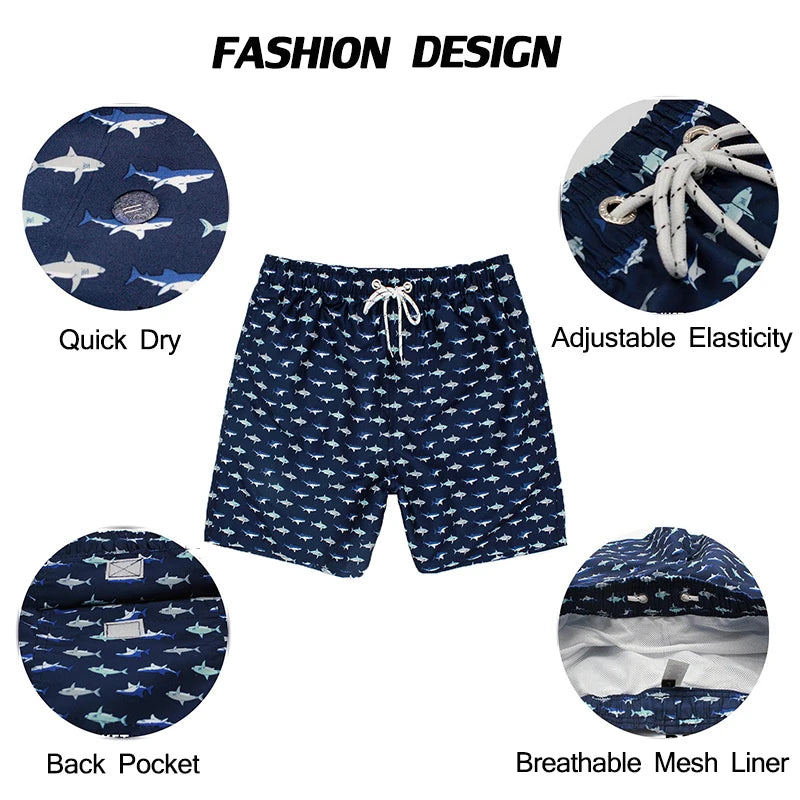 ESCATCH Fast Dry Men's Board Shorts Vertical Stripe New Arrival 2026 Summer Beach Surfing Breathable Mesh Liner Plus Size Shorts