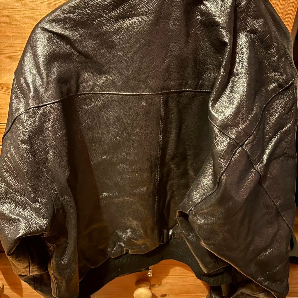 Veste Cuir Homme Y2K – Streetwear Hip-Hop Brodée Moto Zipée Oversize