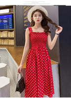 robe femme Summer Polka Dot Womens Dresses Elegant Square Neck