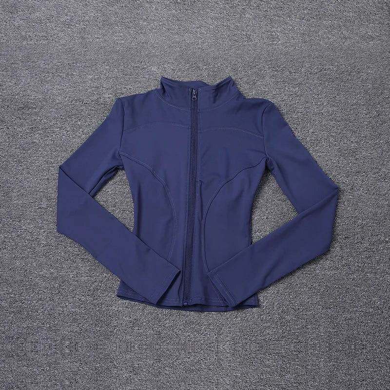 Veste zippée femme – Col montant et coupe ajustée