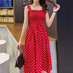 robe femme Summer Polka Dot Womens Dresses Elegant Square Neck