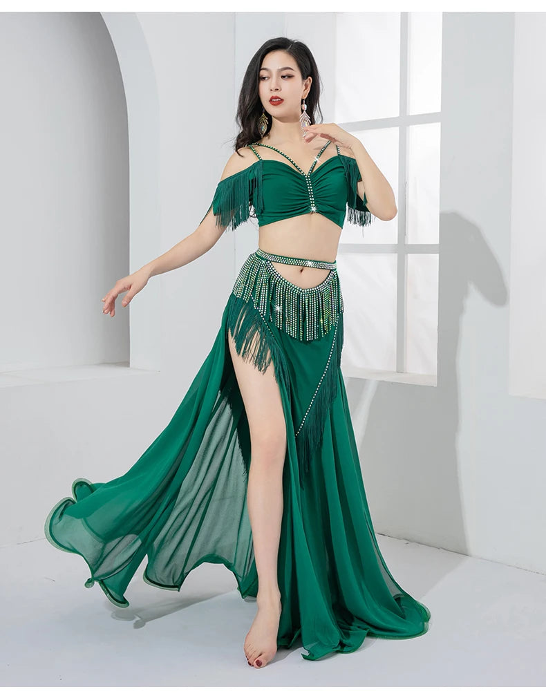 Belly Dance Costume Dance Wear Adult Belly Dance Lesson Wear Dress Suit Practice Clothes Skirt Bellydance Professional Dancing