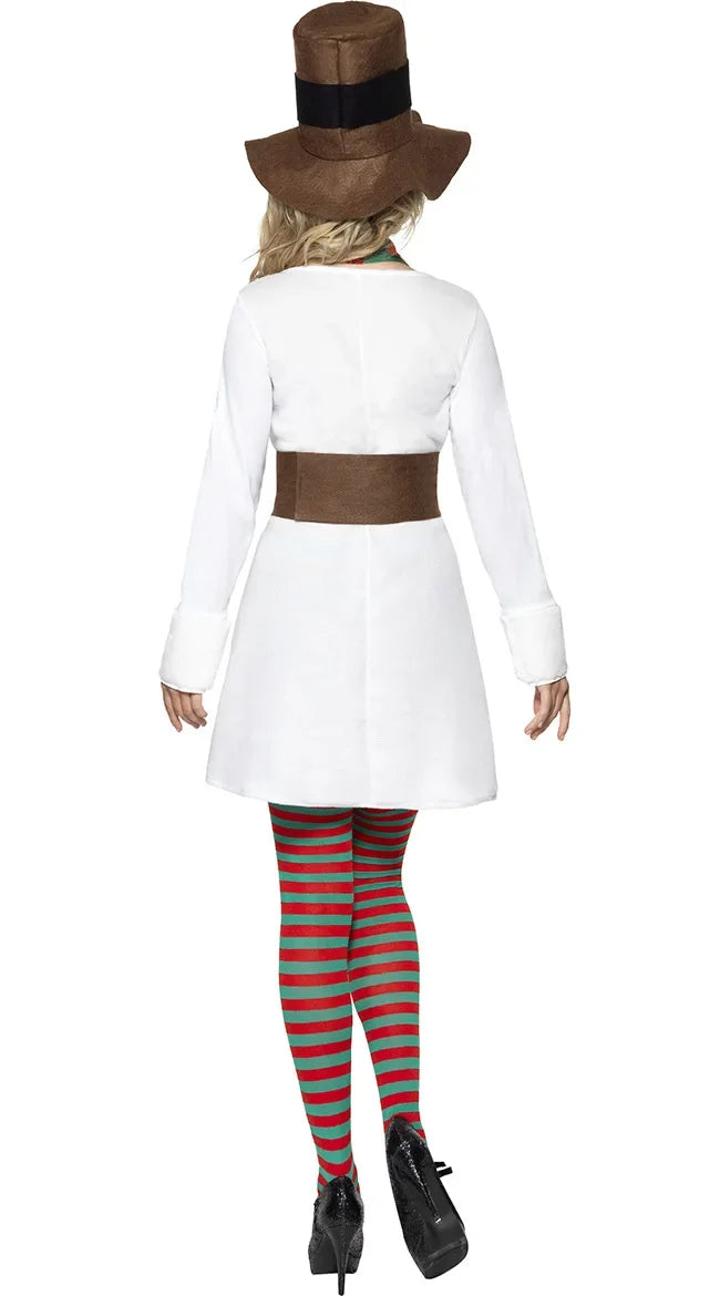 New Christmas Cosplay Costume Anime White Snowman Suit for Adult Women Men Carnival Theme Party Role Playing Outfits