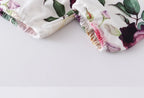 Newborn Baby Girl Clothes Set Solid Knitting Long Sleeve Tops Floral Print Pants Headband 3Pcs Outfits Casual Infant Clothing