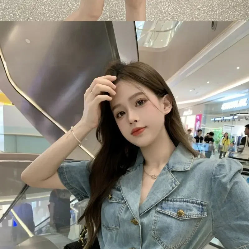 Female Dresses Coquette Bodycon Beach Sexy Corset Women's Dress Tight Denim Fashion Summer 2025 Korean Style Clothing One Pieces