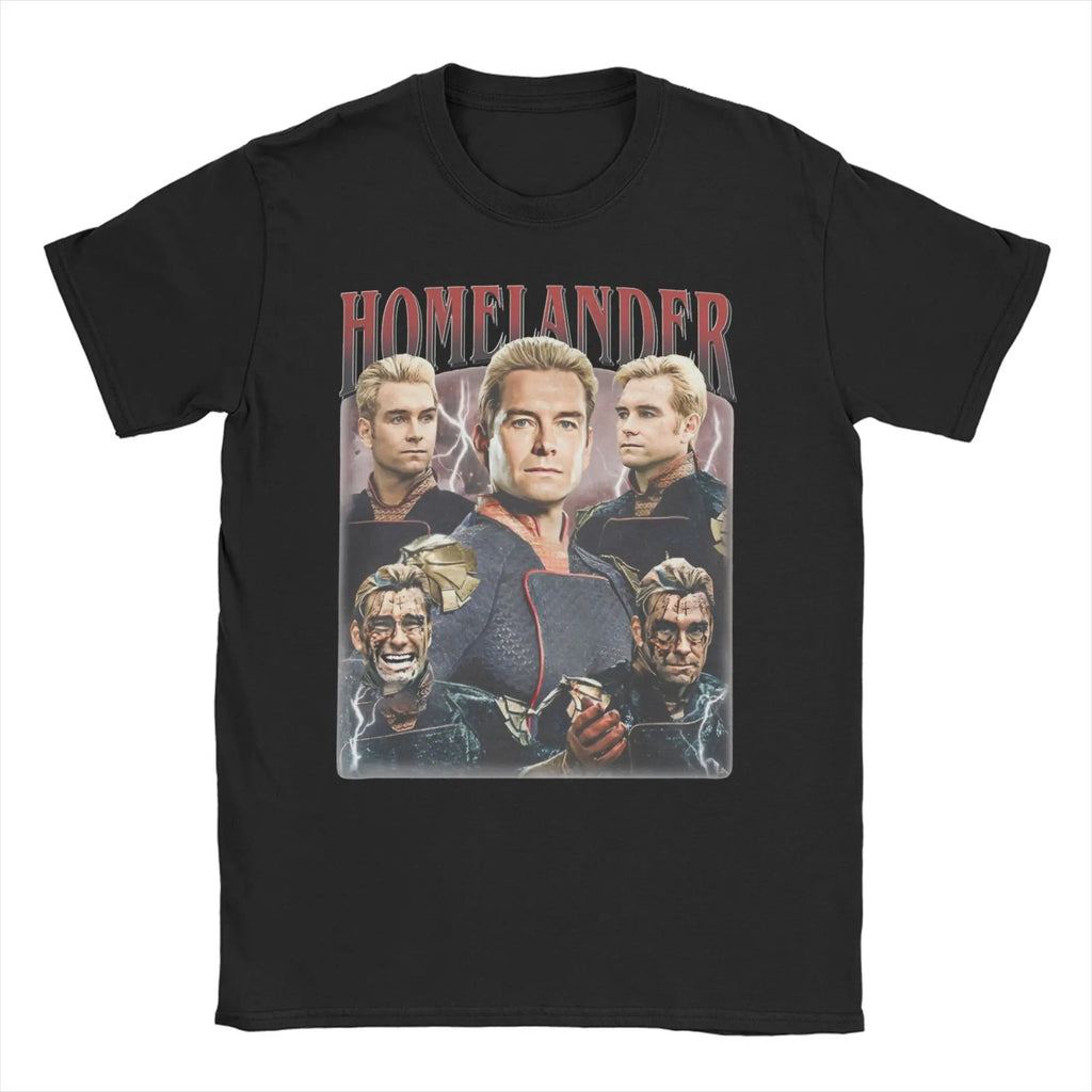 Vintage The Boys Homelander Saving America  T-Shirt for Men Crew Neck Cotton T Shirt  Short Sleeve Tee Shirt Gift Idea Clothes