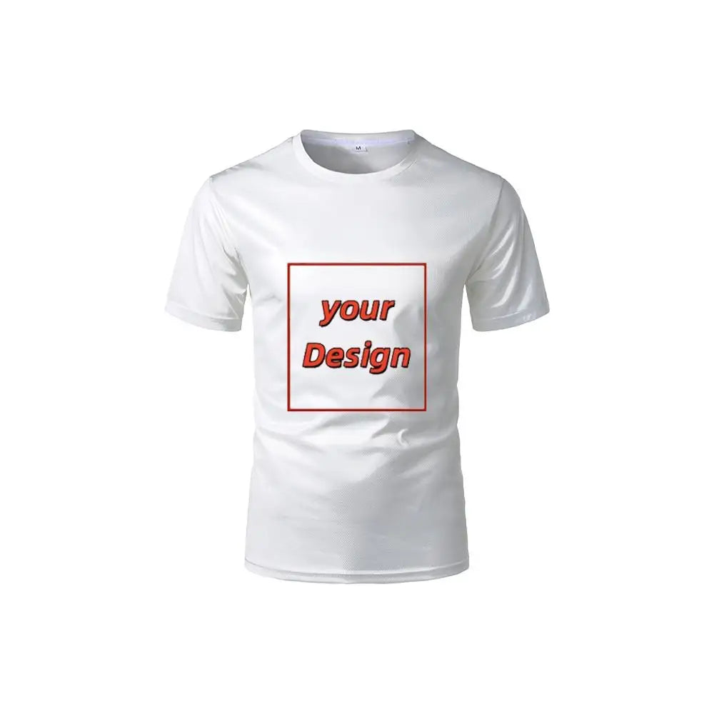Customizable DIY T-shirts For Men And Women Personalized Logo Print Tees Summer Outdoor Breathable Quick-drying Sportswear