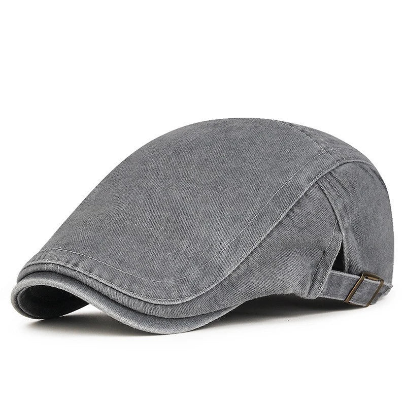 Vintage Washed Denim Beret Hat Retro American Street Forward Cap Painter Newsboy Visor Cap Unisex Beret Dressing Accessories