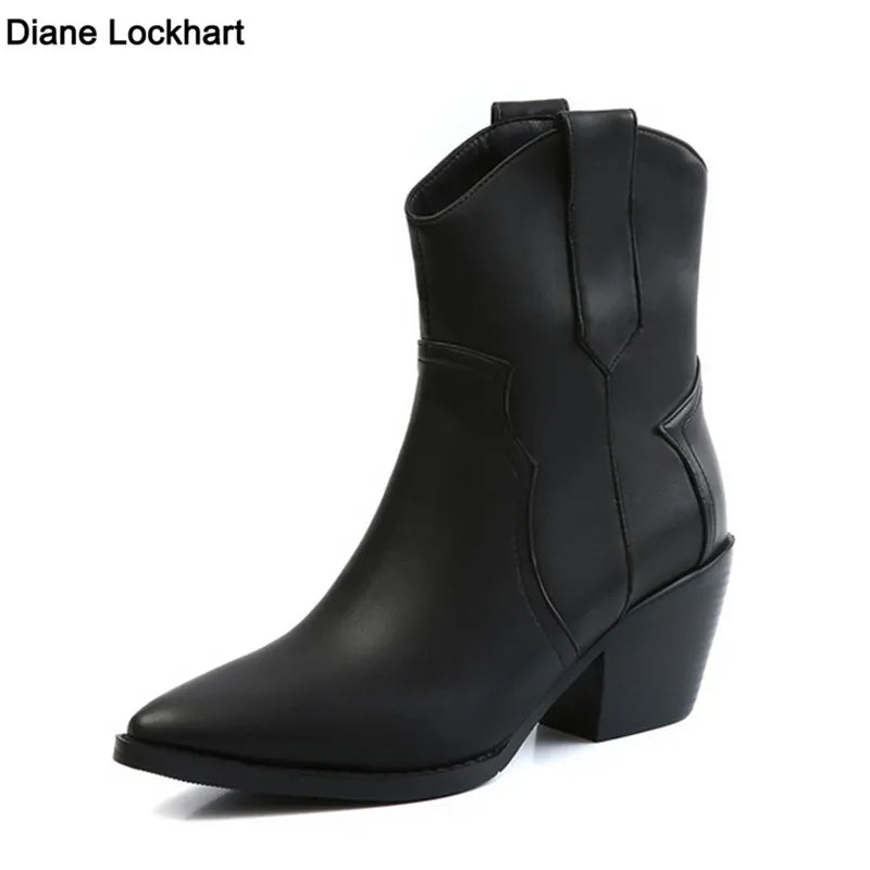 Bottines Chelsea Cowgirl Femme – Bout Pointu Talon Carré 7cm Western 2025
