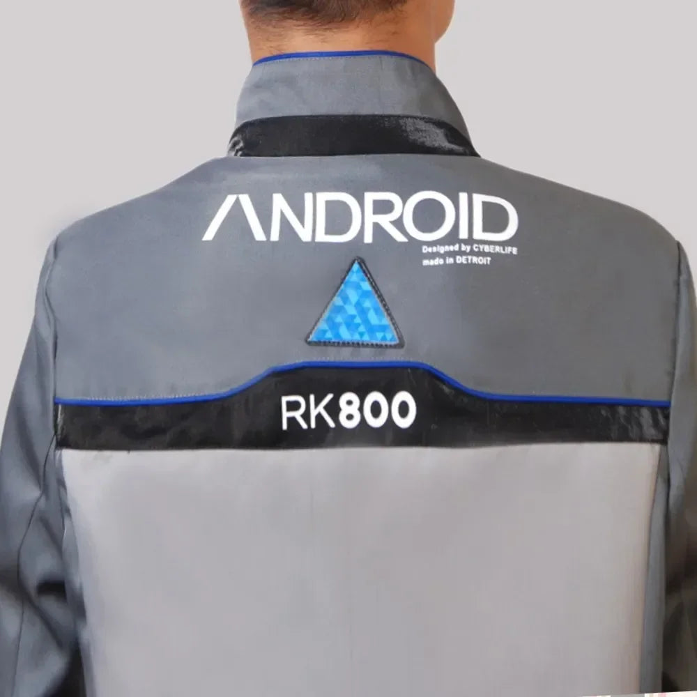 Unisex Adult Detroit Become Human Connor Replica Cosplay Outfit Classic RK800 Long Coat Masquerade Fancy Dress