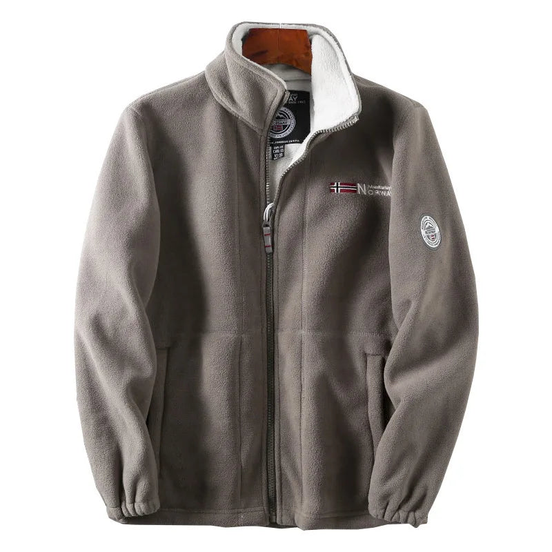 2025 New Winter Thicken Fleece Men Jacket Pockets Casual Polar Jackets Outdoor Cold-Proof Warm Overcoat Plus Size Outwear