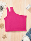 Children's Clothing, Girls' Fashionable Sports Vests, Kidsren's Casual Trendy Sports Summer Clothes, Suitable for Girls Aged 1-8, Versatile Tops for Home and Outdoor Use