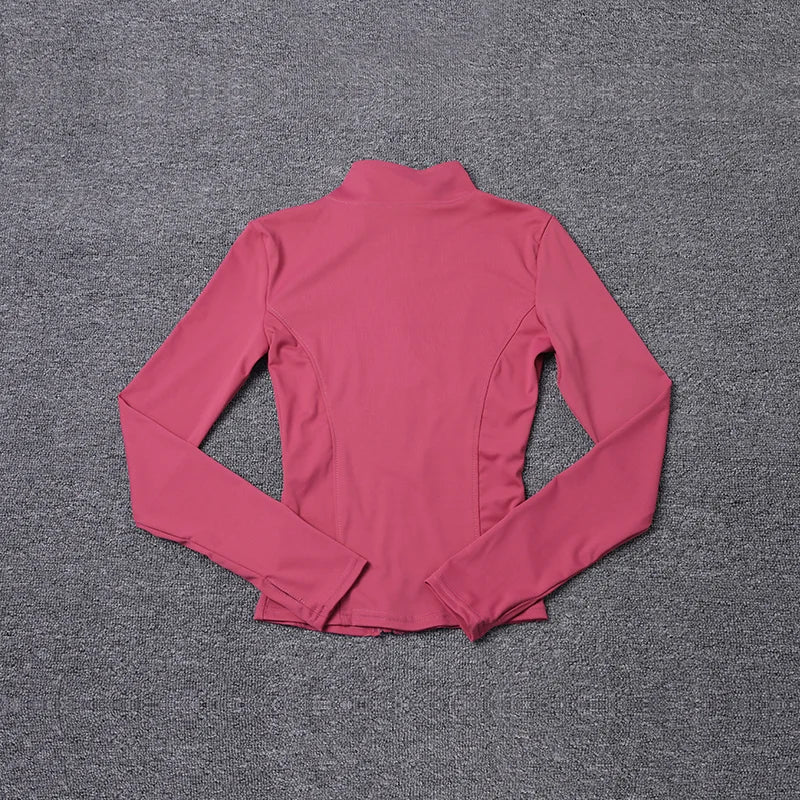 Veste zippée femme – Col montant et coupe ajustée