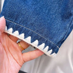 Ensemble fille 3 pièces – Gilet en jean, chemise et pantalon