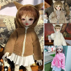 Sweat à capuche pour poupée BJD – Motif dessin animé