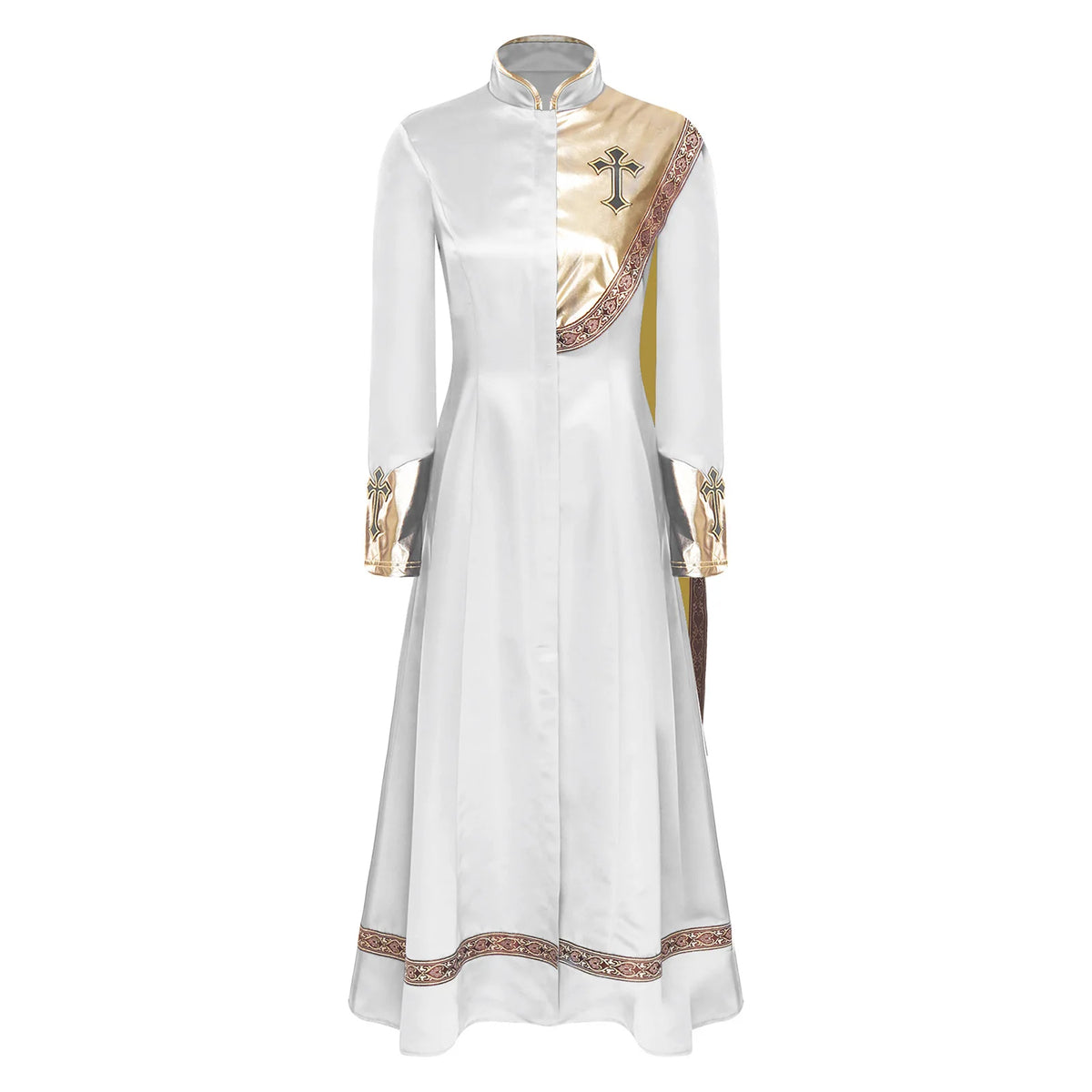 Robe longue femme asymétrique – Détails brillants