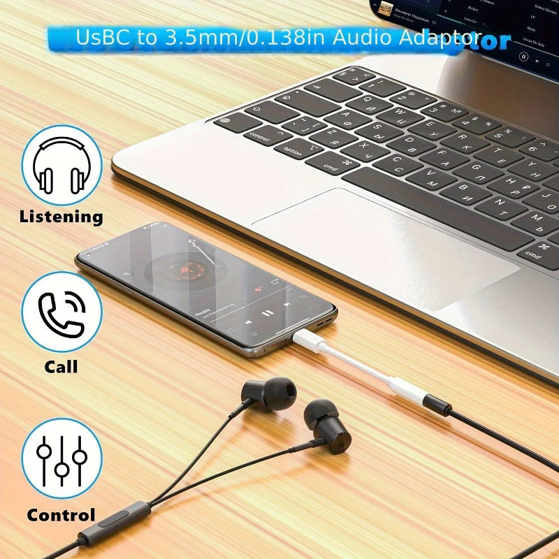 Adaptateur USB-C vers Jack 3.5mm Audio