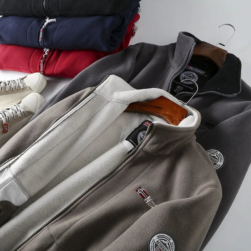 2025 New Winter Thicken Fleece Men Jacket Pockets Casual Polar Jackets Outdoor Cold-Proof Warm Overcoat Plus Size Outwear