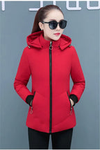 2025 New Women Add Velvet Cotton Jacket Female Winter Fleece Warm Hood Fashion Coat Ladies Down Padded Jackets M- 5XL Coat