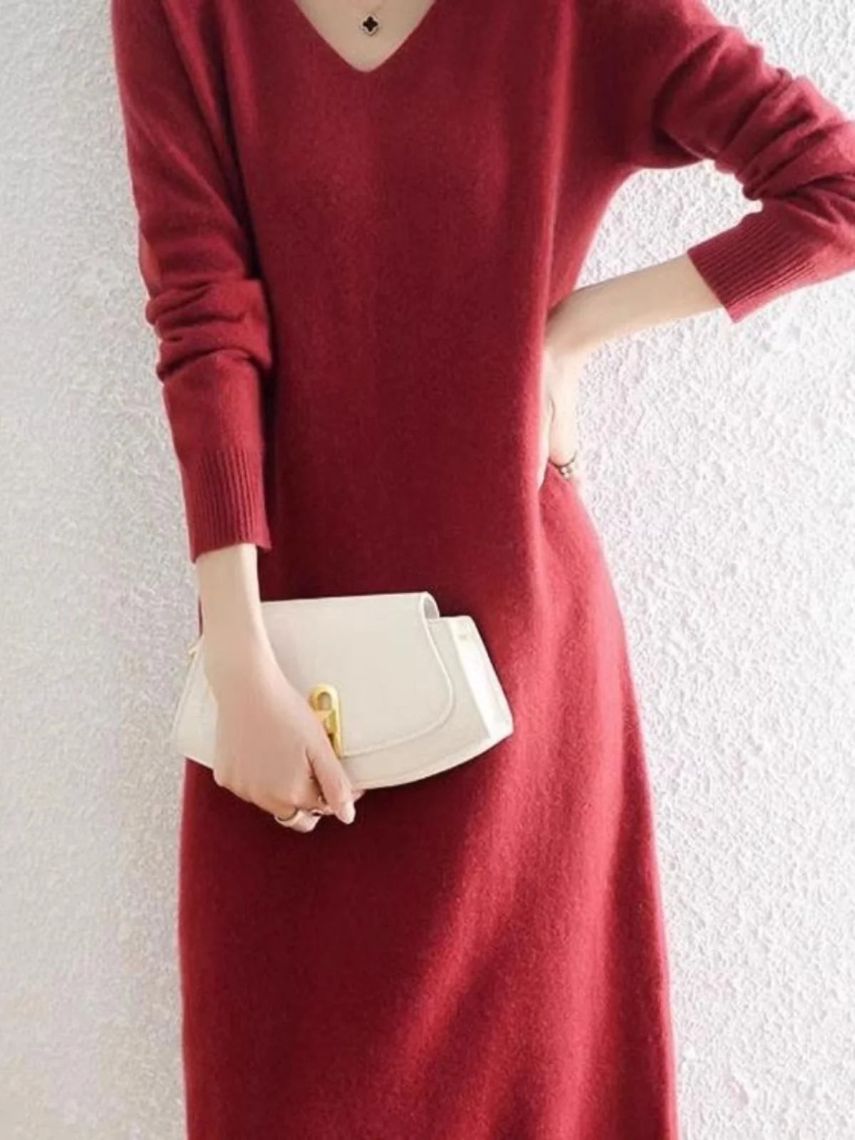 Cashmere Sweater Womens Dresses Wool Autumn Winter New Elegant Knitted Long Dress Female Casual Warm Skirts Vestidos CQ317