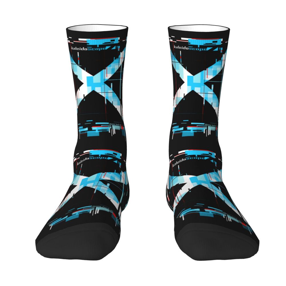 Techwear Men's Crew Socks Unisex Fun Japanese Future Tech Street Wear Style Spring Summer Autumn Winter Dress Socks