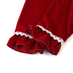 Ruffkids Velvet Baby Clothes Kids Pajamas Family Matching Pjs Loungewear Red Green Boys Girls Christmas Pyjamas Sets