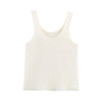 Women's Clothing 2025 New Style European And American Fashion Simple Pearl Decoration Knitted Top Knitted Vest
