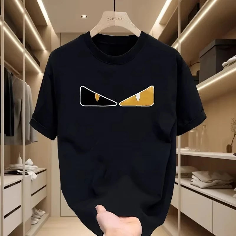 High-quality Summer Trend Hot-selling New Men's Casual Short-sleeved Fashion with Hand-painted Printed Couple T-shirt Breathable