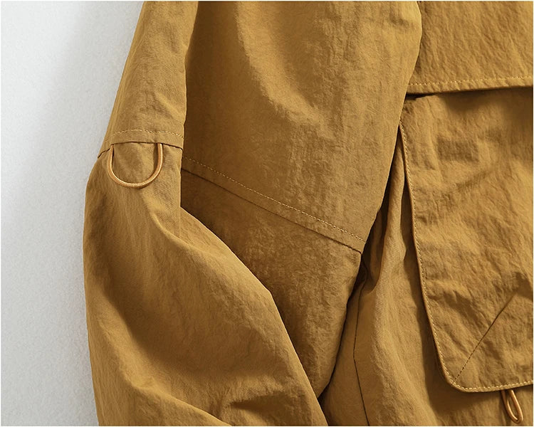 Veste Cargo Réversible Homme A+B – Poches Multiples Casual Américain Automne Hiver