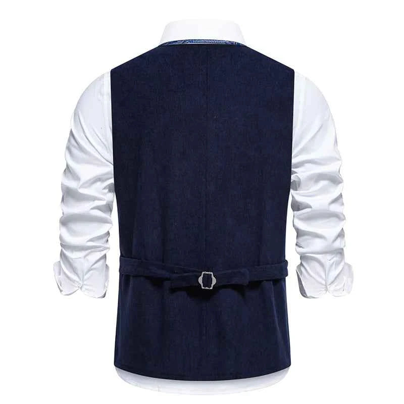 Western Corduroy Vest for Men Gothic Waistcoat Floral Embroidery Chaleco Vintage Hombre Steampunk Victorian Dress Men Suit Vest