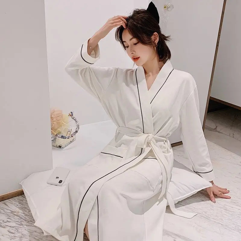 Robe de Chambre Coton Grande Taille M-3XL