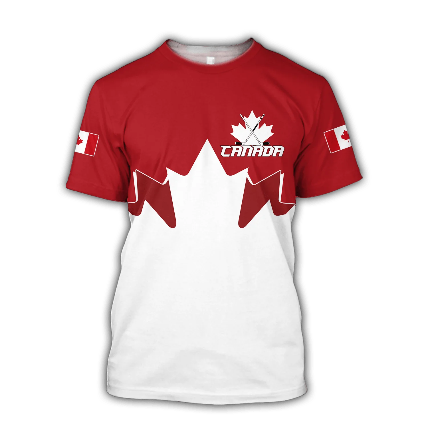 Canada T-Shirts Canadian Flag Emblem Maple Leaf 3D Print Tees Men Women Streetwear Fashion Oversized T Shirt Men Clothing Tops