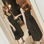 robe femme Summer Polka Dot Womens Dresses Elegant Square Neck