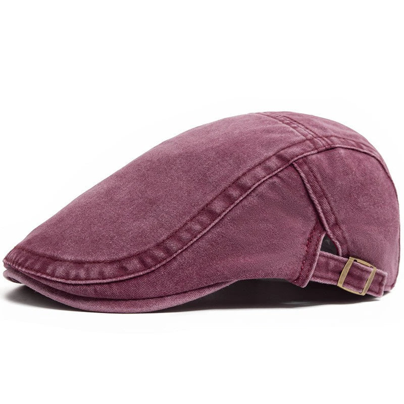 Vintage Washed Denim Beret Hat Retro American Street Forward Cap Painter Newsboy Visor Cap Unisex Beret Dressing Accessories